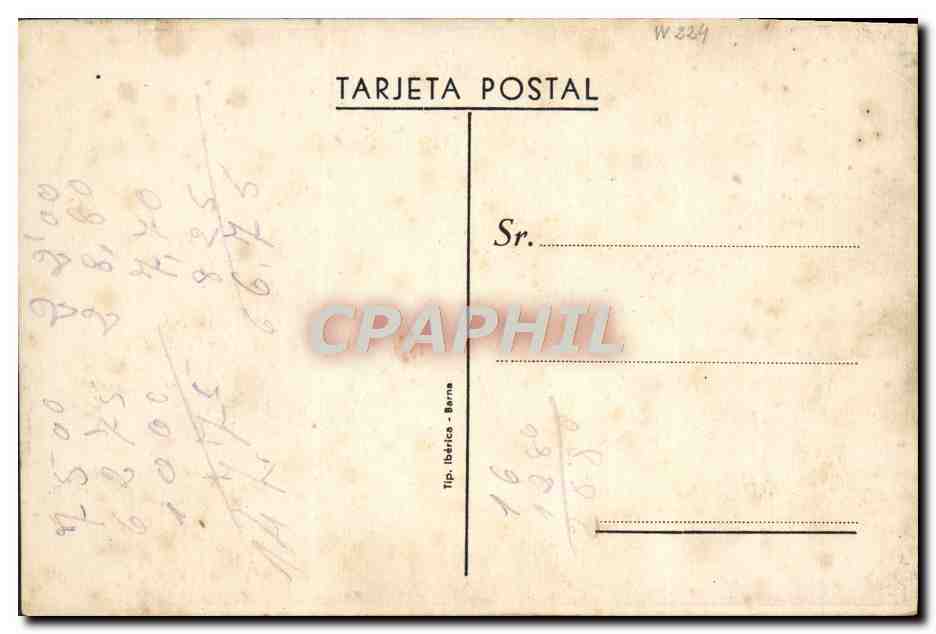 CPA Casa De La Sagrada Familla Vallvidrera — Rückseite