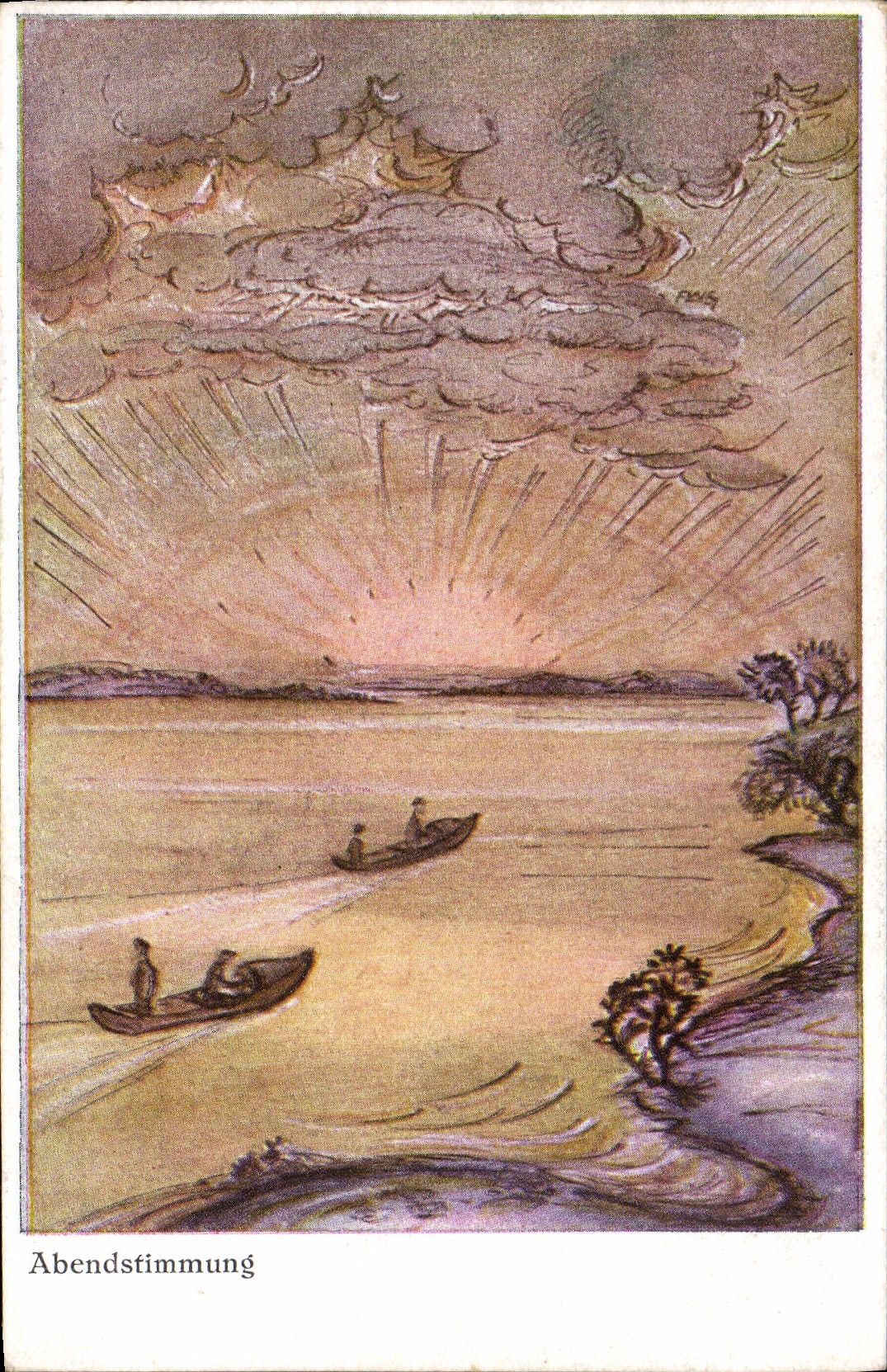 CPA Bodensee Kunstlerkarten 3 Reihe Sechs Farbige Skizzen Von Waldemar Flaig Meersburg