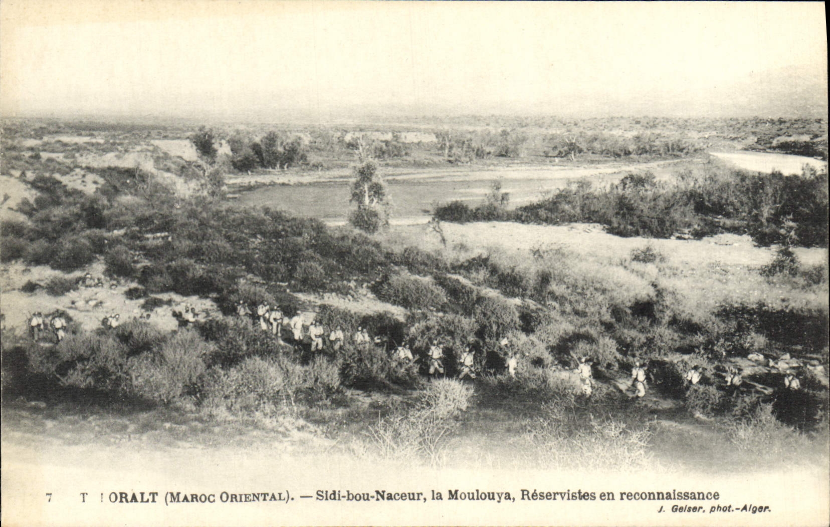 CPA Sidi Bou Naceur La Moulouya Reservites En Reconnaissance Militaria