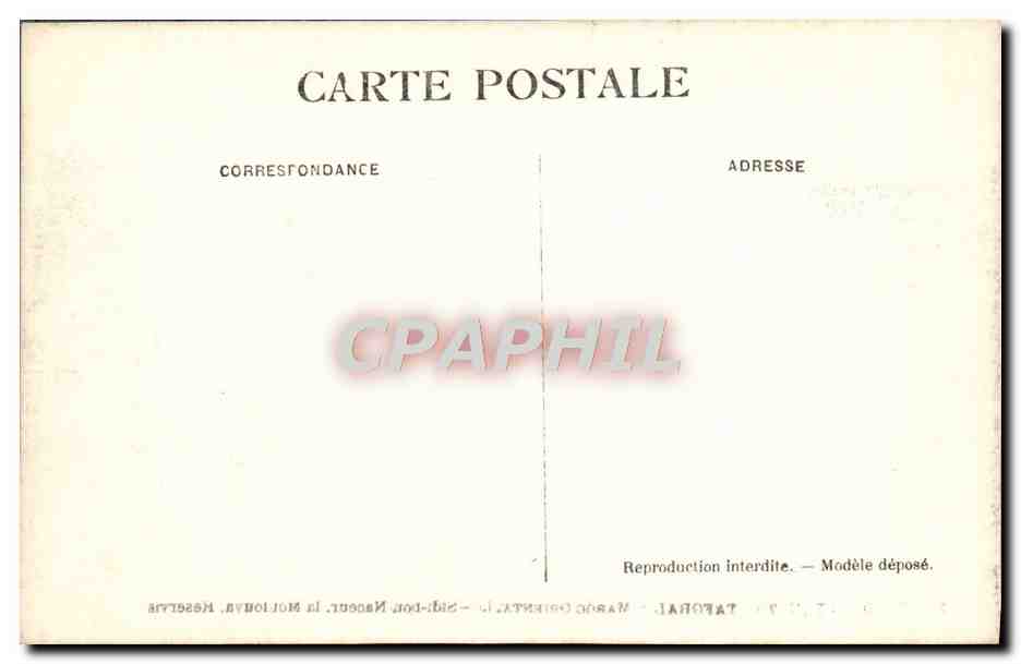 CPA Sidi Bou Naceur La Moulouya Reservites En Reconnaissance Militaria — Rückseite