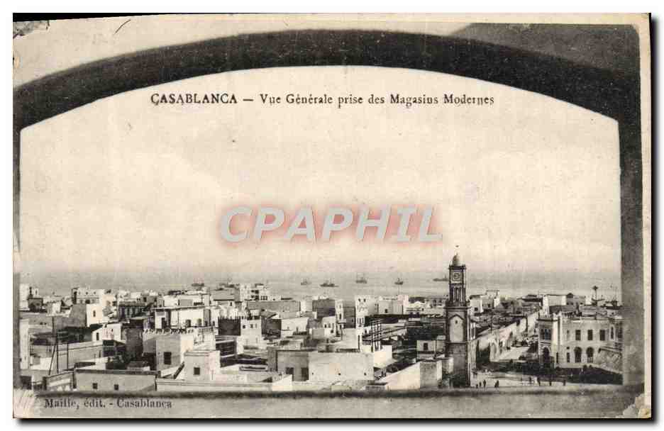 CPA Casablanca Vue Generale Prise Des Magasins Modernes