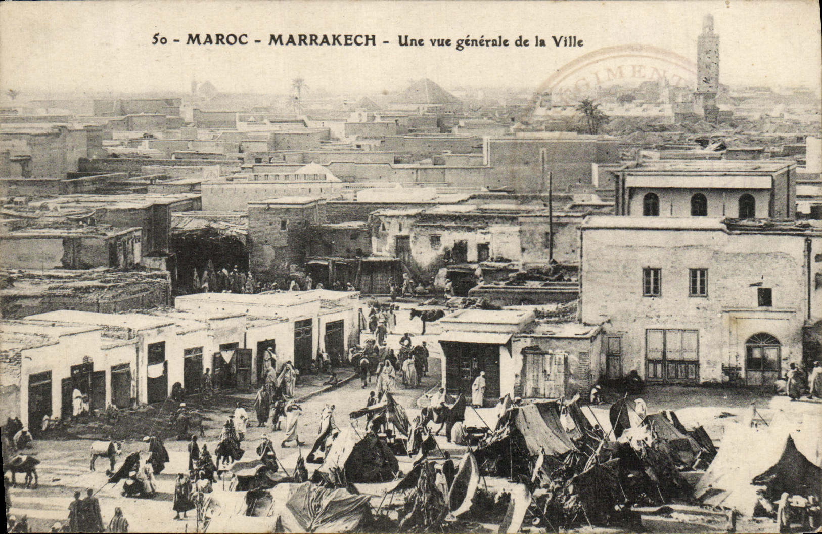 CPA Maroc Marrakech Une Vue Generale De La Ville