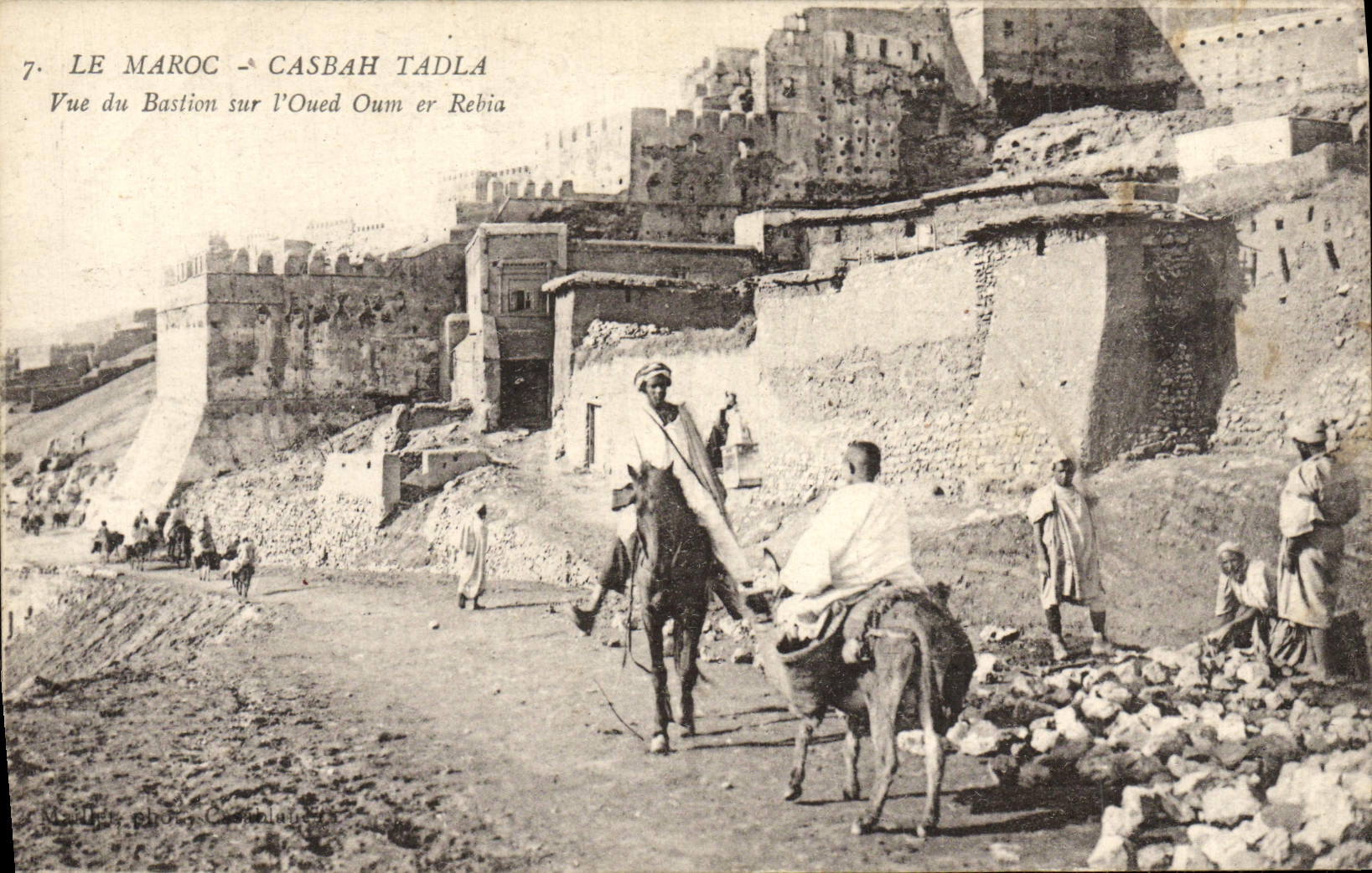 CPA Le Maroc Casbah Tadla Vue du Bastin Sur l'Oued Oum Er Rebia