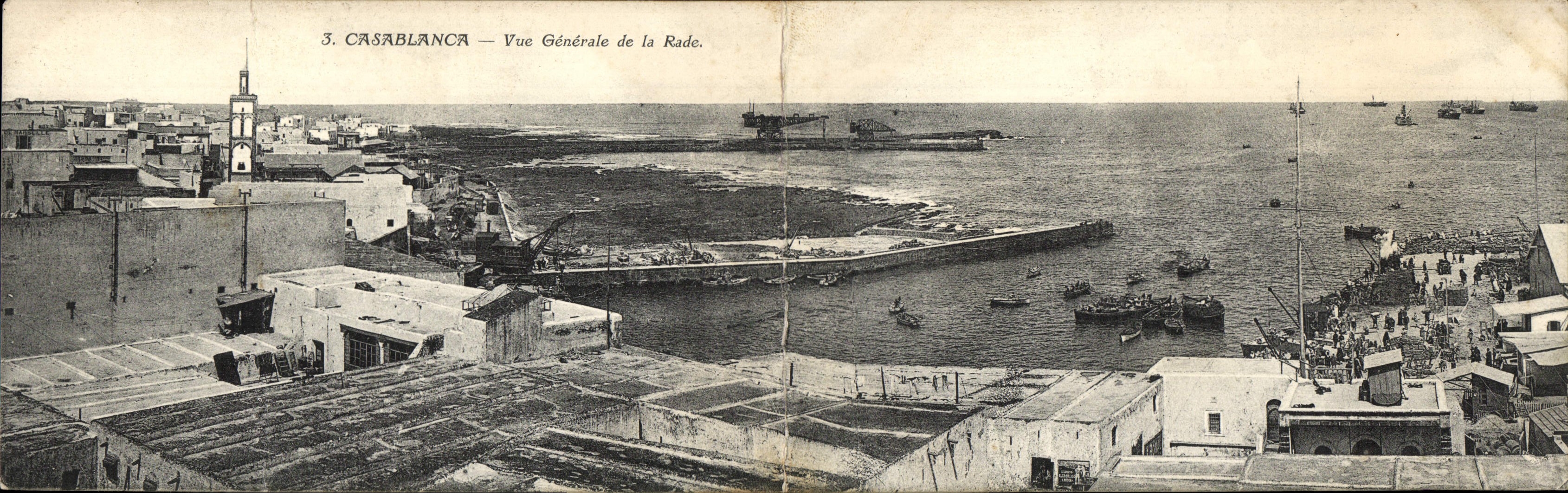 CARTE DOUBLE Casablanca Vue Generale De La Rade