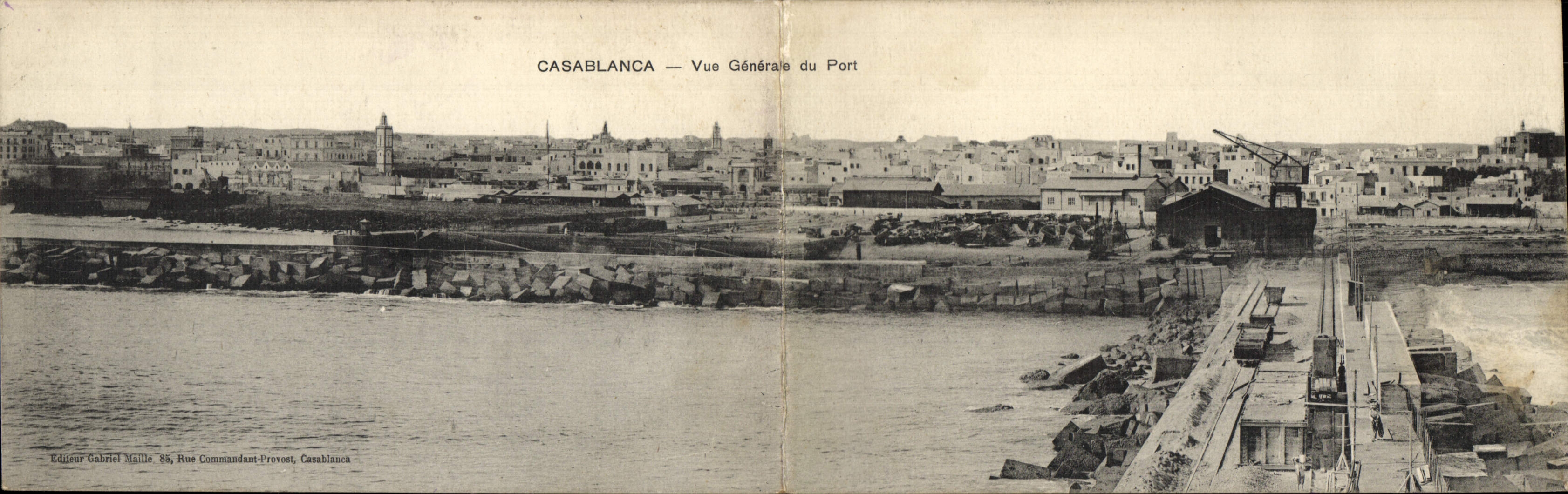 Casablanca — Vue Générale du Port — Éditeur G. Maillot, Rue Commandant-Peyrot, Casablanca