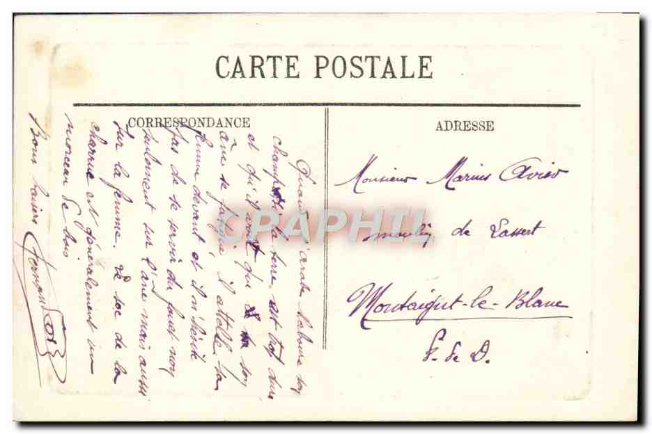 CPA Scenes et Types Attelage Arabe Ane Mule  — Verso