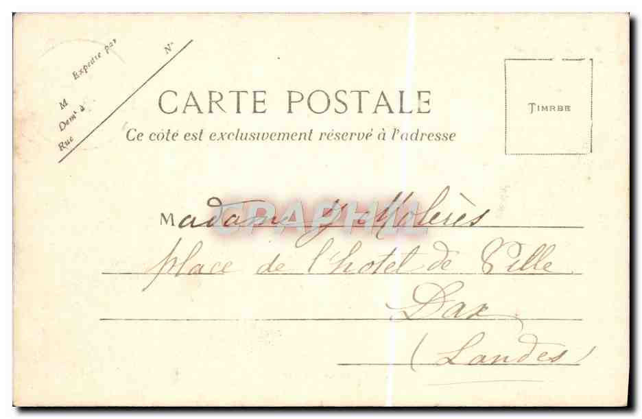 CPA Tunis Porte De France — Verso