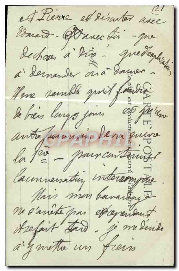 CPA Bizerte Barbier Arabe Coiffeur Mettier — Verso