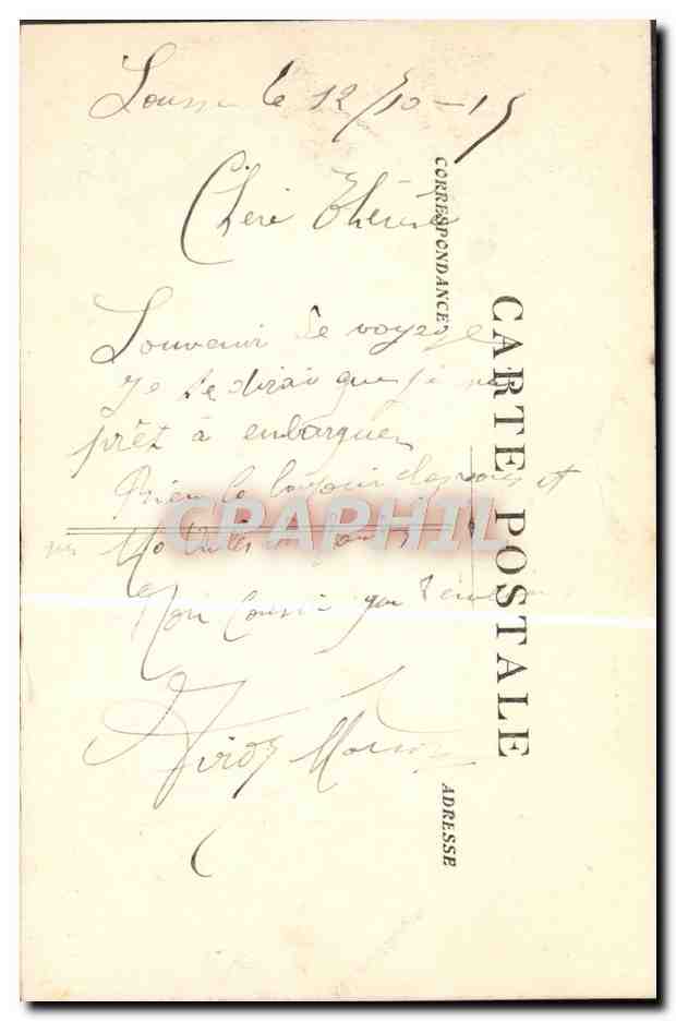 CPA Sousse Place Pichon Et Rue Villedon — Verso