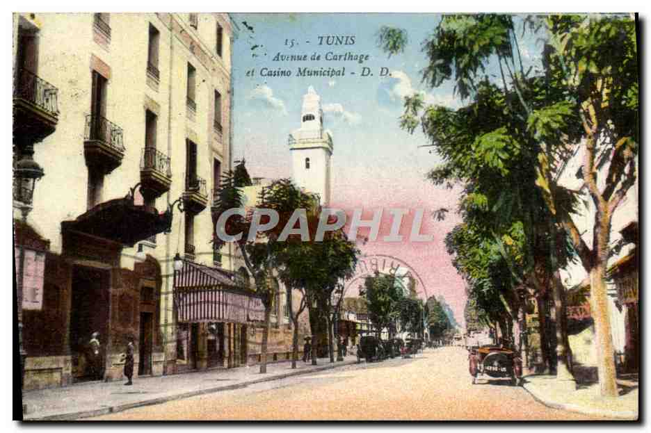 CPA Tunis Avenue de Carthage Casino Municipal