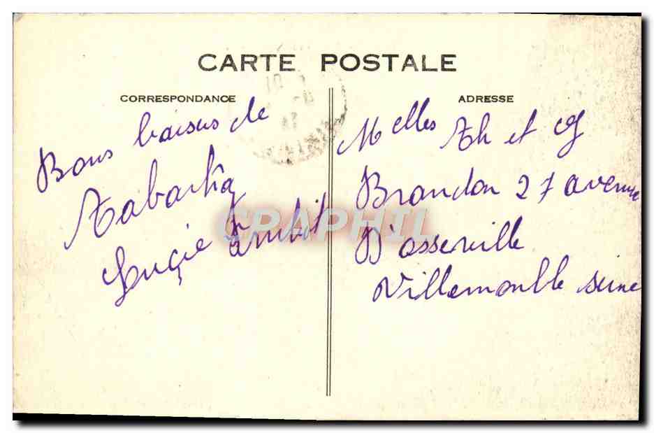 CPA Tabarka Les Aiguilles — Rückseite