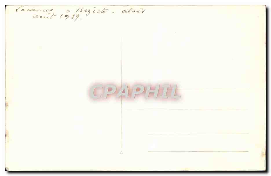 CPA Bizerte 1939 Aloes — Rückseite