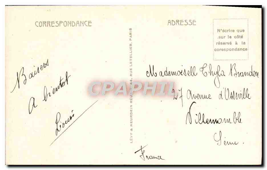 CPA Bizerte Vue d'ensemble vers la gare et Baie Ponty — Rückseite