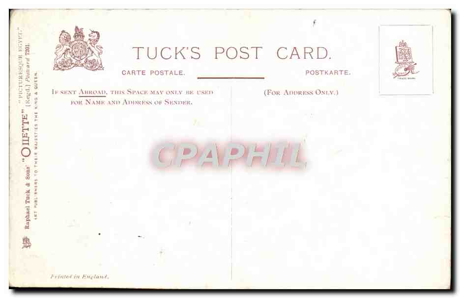 Banks of the Nile, near Cairo — Tuck's Post Card, série 7301 — Verso