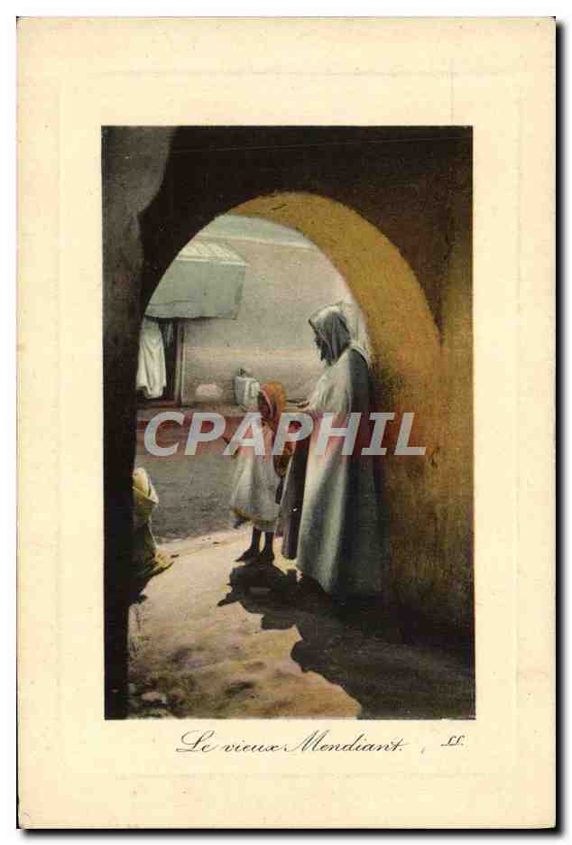 CPA Scenes Et Types Le vieux mendiant