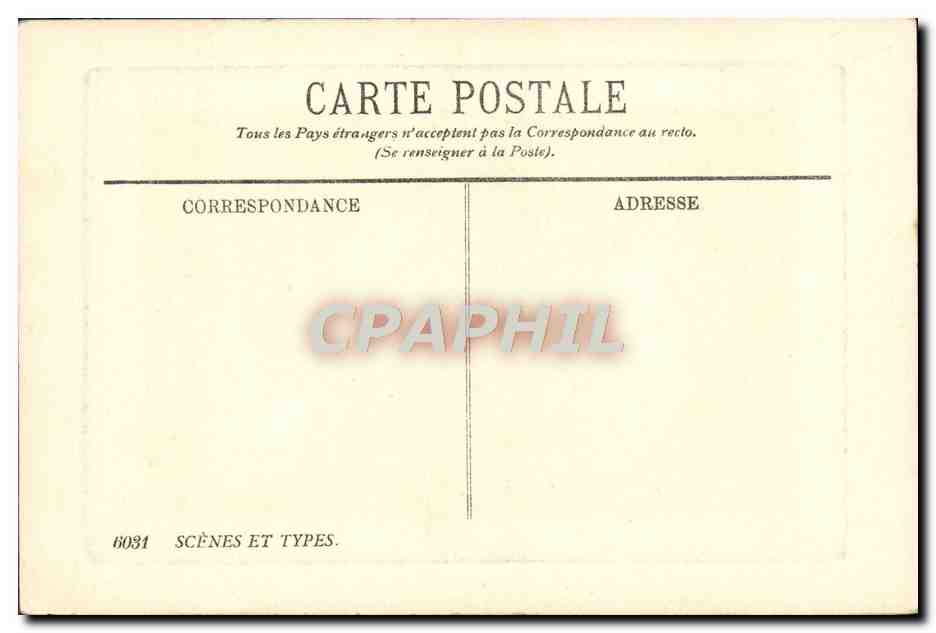 CPA Scenes Et Types Le vieux mendiant — Verso