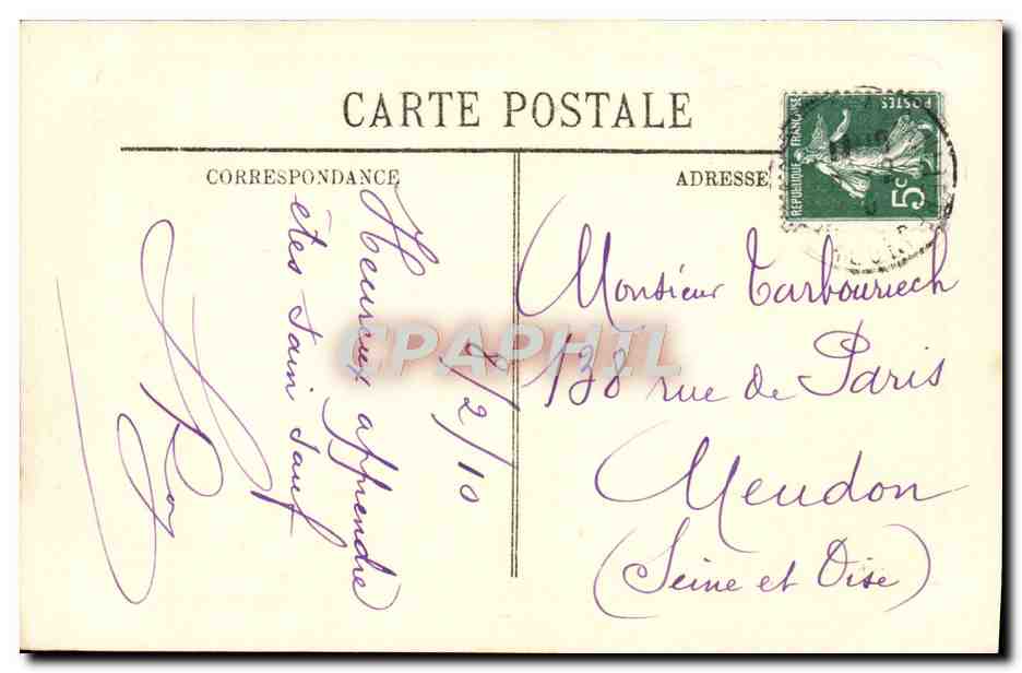 CPA Scenes de rue — Rückseite