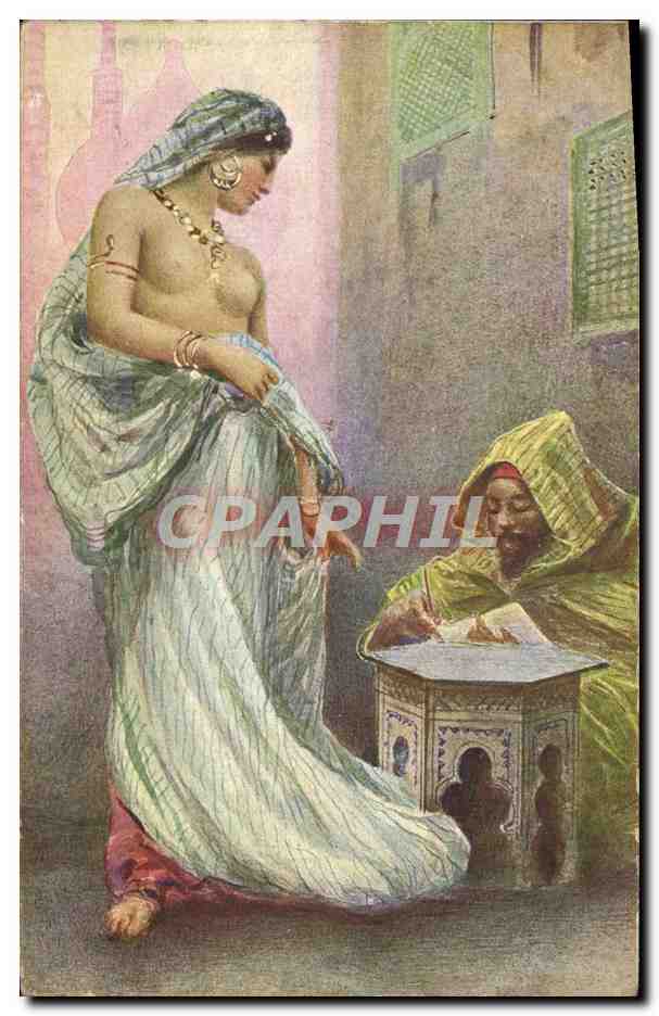 CPA Femme nue oriental tunisie Erotique