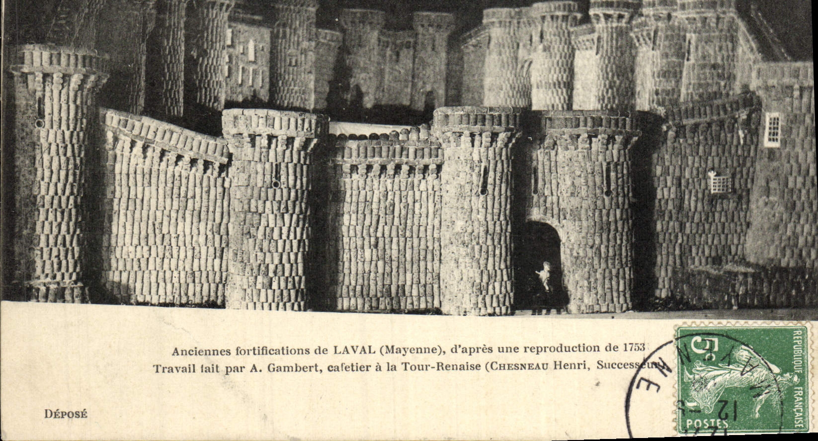 CPA Anciennes fortifications de Laval d'apres une reproduction de 1753