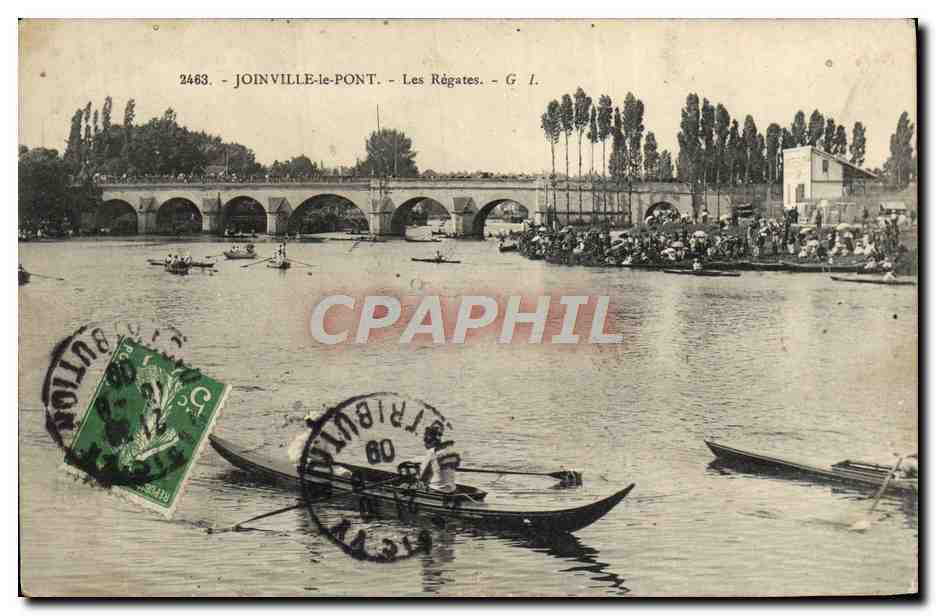 CPA Joinville le Pont Les Regates Bateaux