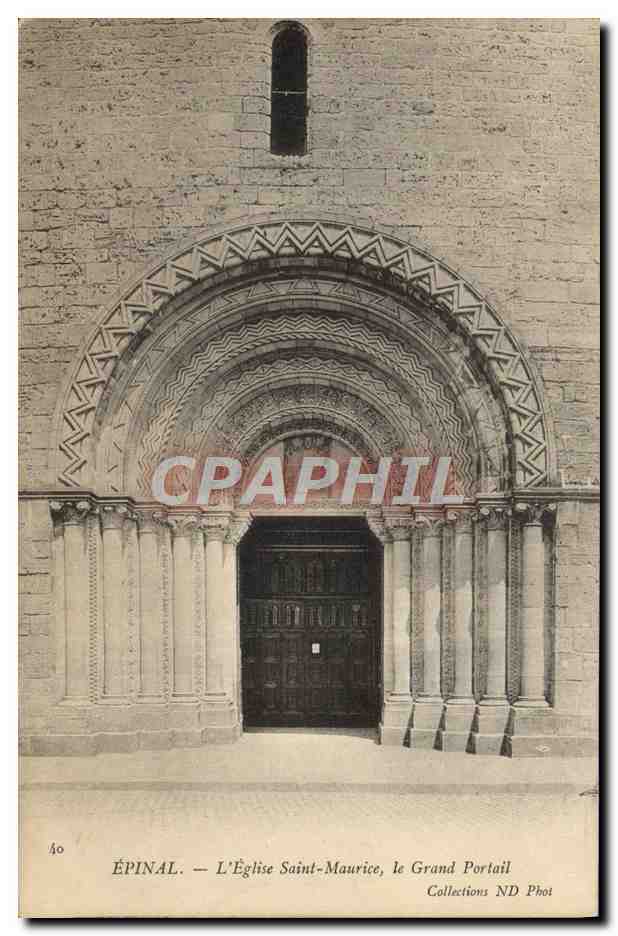 CPA Epinal L'Eglise Saint Maurice Le grand portail