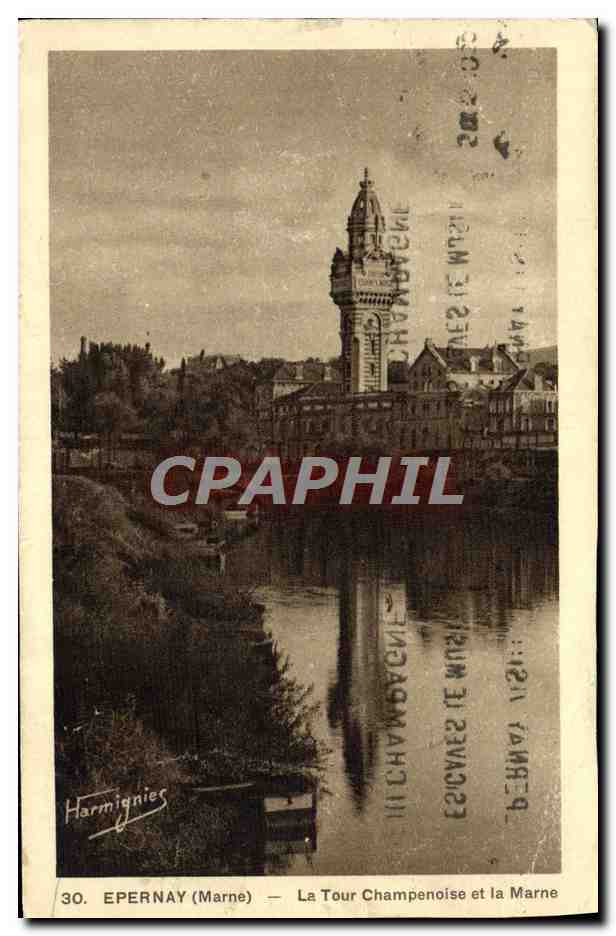CPA Epernay La Tour Champenoise et la Marne