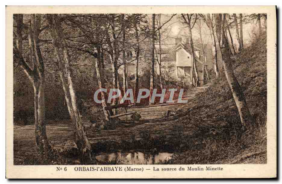 CPA Orbais I'Abbaye La Source du Moulin Minette