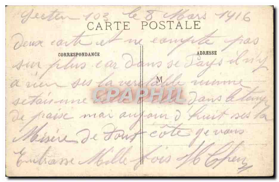 Les Écoles de Suippes (Marne) — Ruinen nach Bombardement — IMP. BAUDINIÈRE, NANTERRE — Rückseite