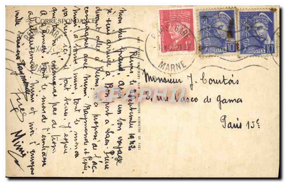 Reims vor den Bombardements — Die Kathedrale — Nordseite — LL — Rückseite