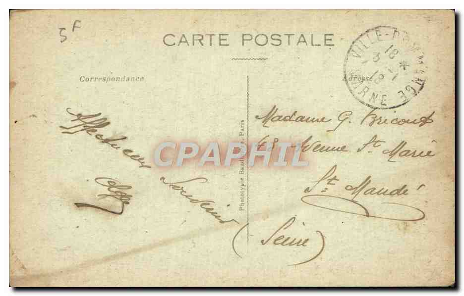 CPA La Grande Guerre Bombardement De Reims Ruines De La Chapelle Du Couvent De l'adoration reparatrice Militaria  — Rückseite