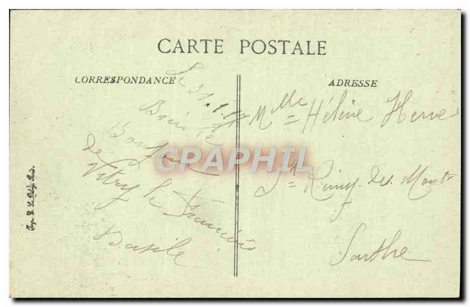 CPA Vitry Le Francois Caisse d'Epargne Et La Poste — Verso