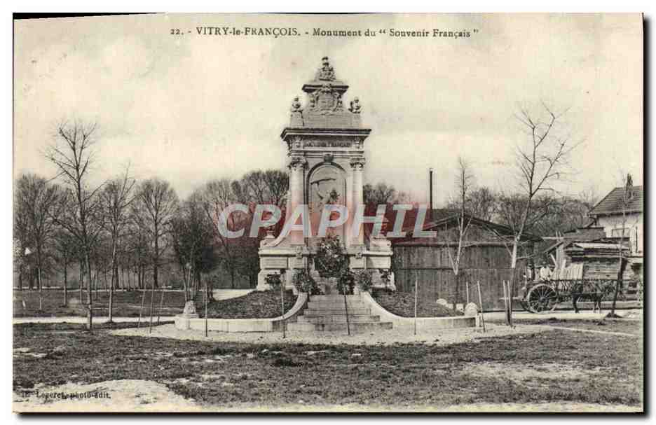 CPA Vitry Le Francois Monument Du Souvenir Francais Militaria 