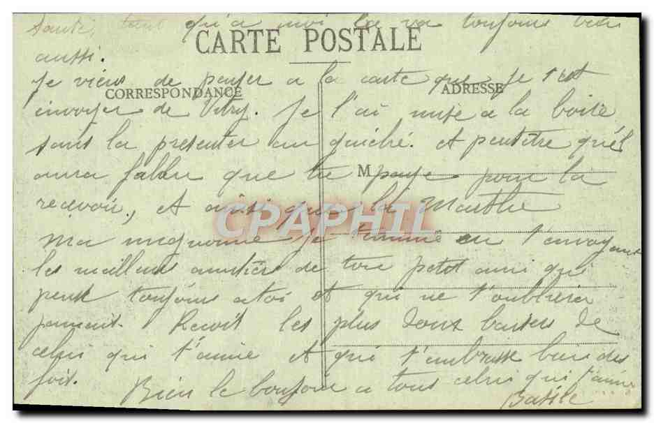 CPA Vitry Le Francois Monument Du Souvenir Francais Militaria  — Verso