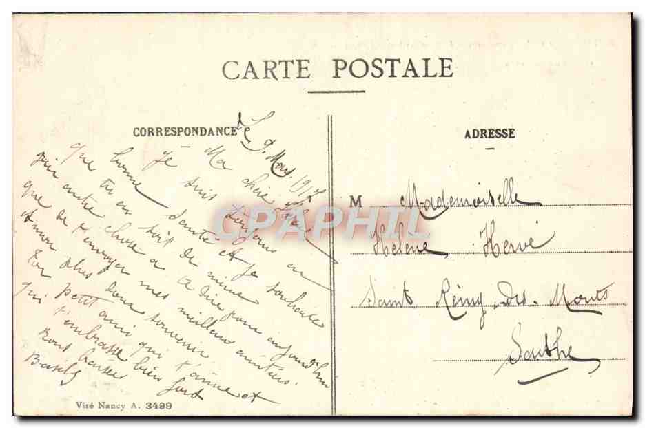 Reims dans sa deuxième année de bombardement 1914-15 - Rue du Levant — Collection G. Dubuls, Reims — Rückseite