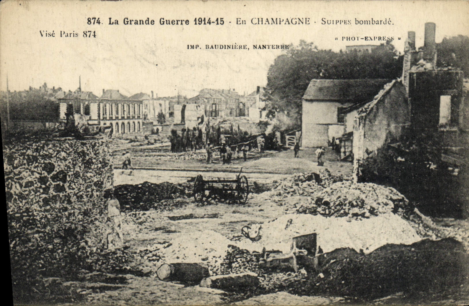 Suiippes bombardée — Champagne — IMP. BAUDINIÈRE, NANTERRE