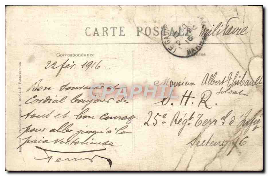 Charleville (Marne) — Maisons incendiées par le bombardement des Allemands — Cliché L. M. — Verso