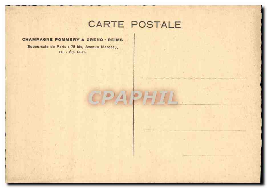 CPA Champagne Pommery Greno Reims Succursale De Paris Avenue Marceau  — Rückseite