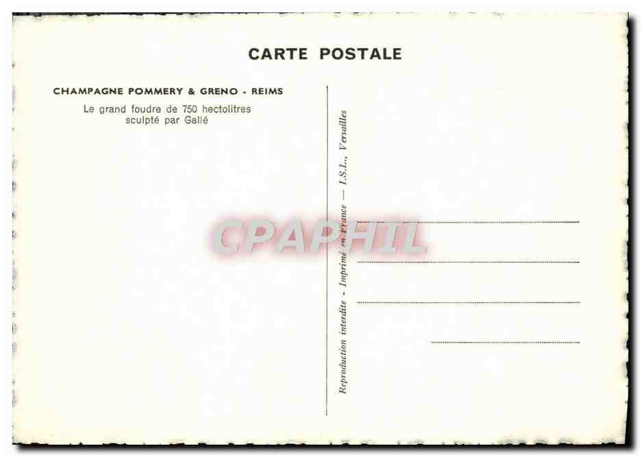Der große Fass von 750 Hektolitern — von Gallé geschnitzt — Champagne Pommery & Greno, Reims — Rückseite