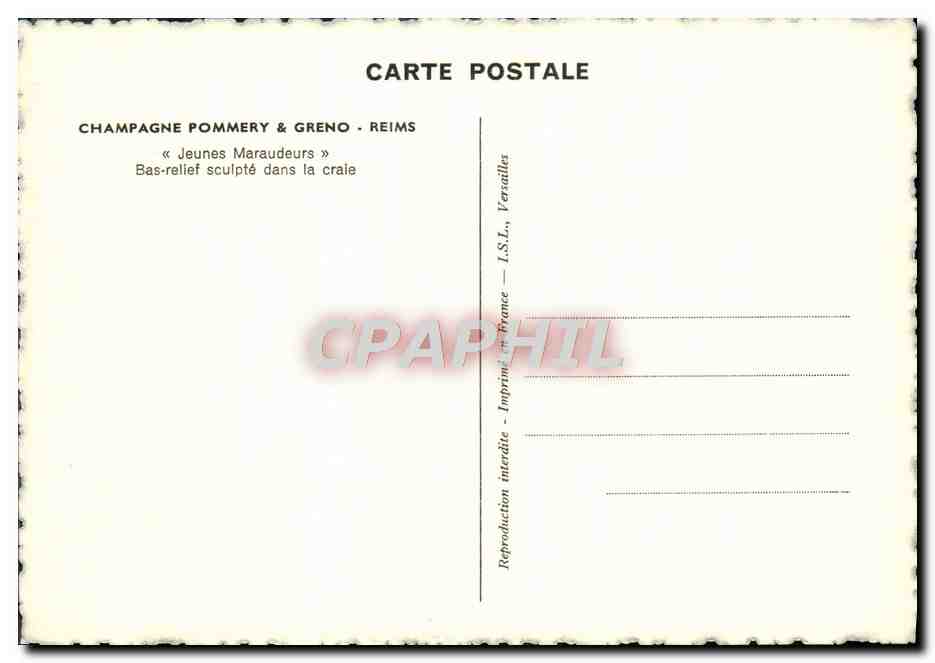 Junge Streifenhörnchen — Gekalkter Reliefschnitt — Champagné Pommery & Greno - Reims — Rückseite