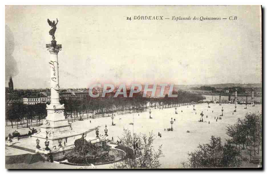 Bordeaux — Esplanade des Quinconces — C.B. — Phototypie Ch. Chambois
