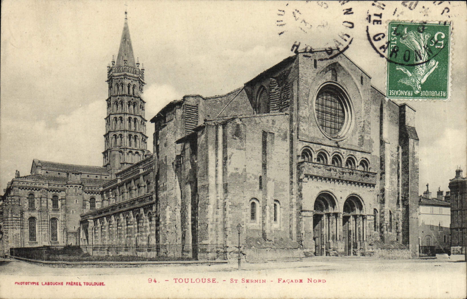 Toulouse - St Sernin - Façade Nord — Phototypie Labouche Frères, Toulouse, n°94
