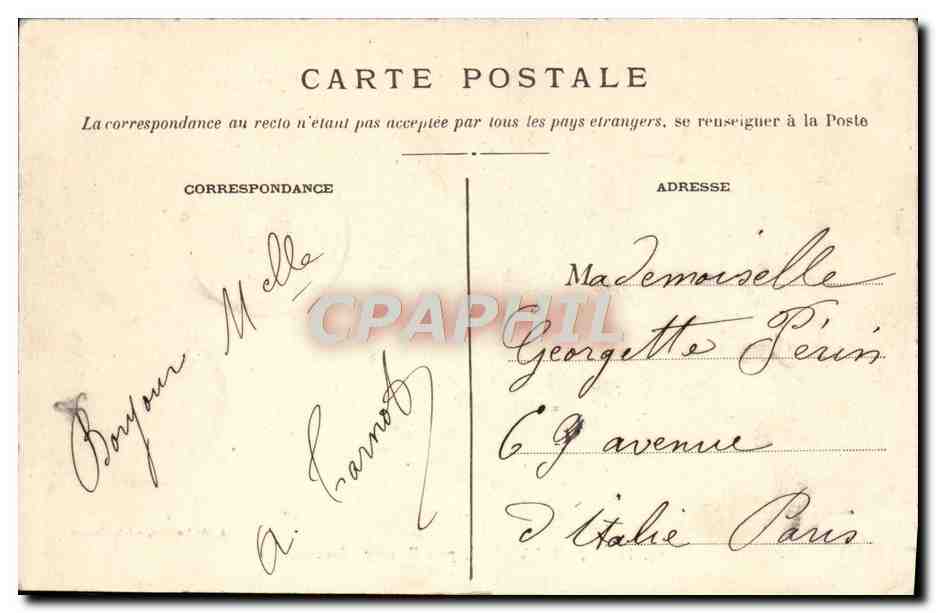 Pierre Jaumathre, près Boussac (Creuse) — éditeur A. de Nussac, n° 64 — Verso