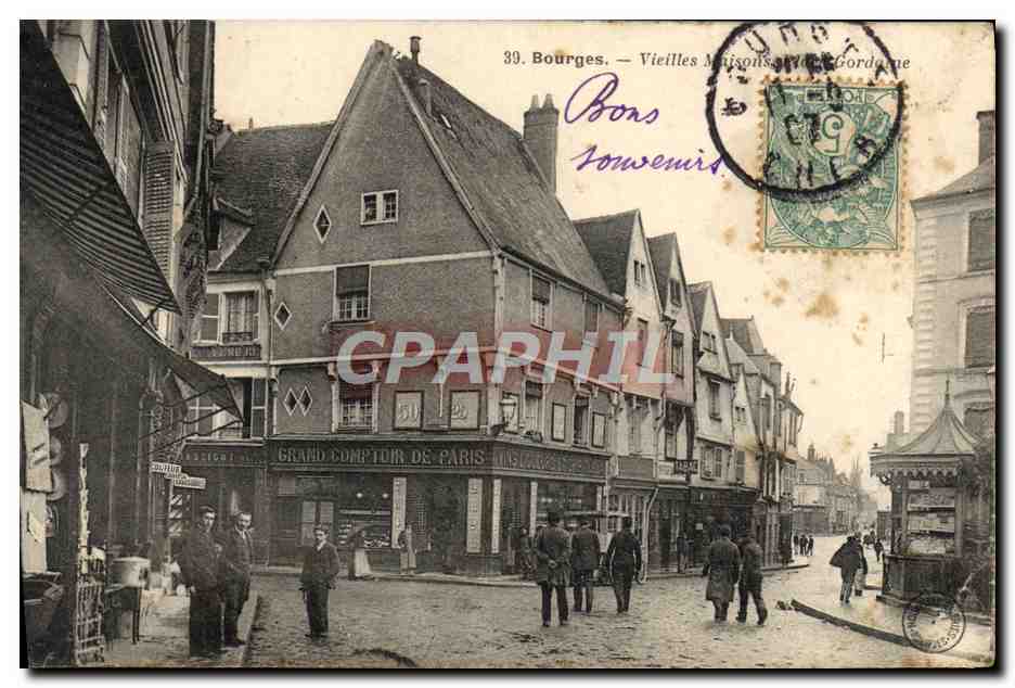CPA Bourges Vieilles Maisons Grand Comptoir de Paris 