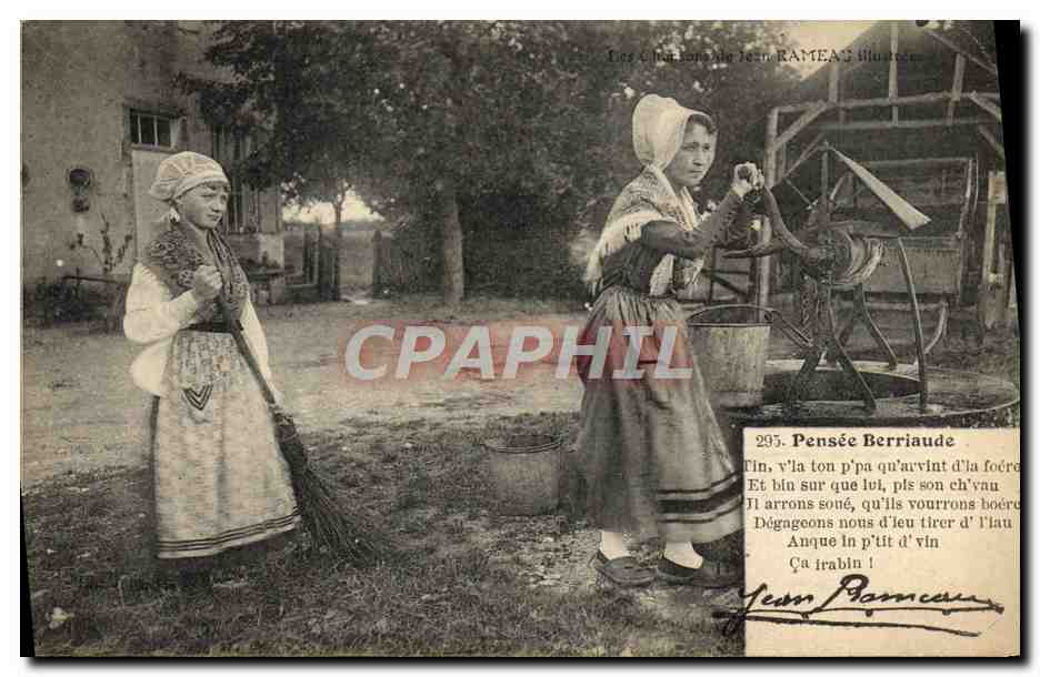CPA Rameau Pensee Berriaude Chansons de Jean Rameau Folklore 