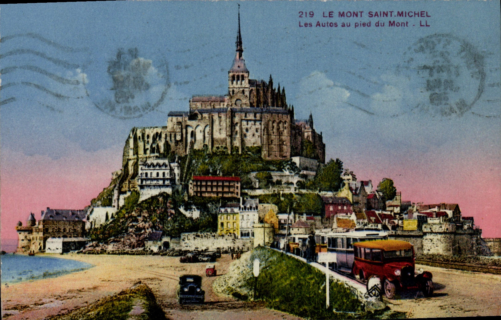 Le Mont Saint-Michel — Les Autos au pied du Mont — LL n°219