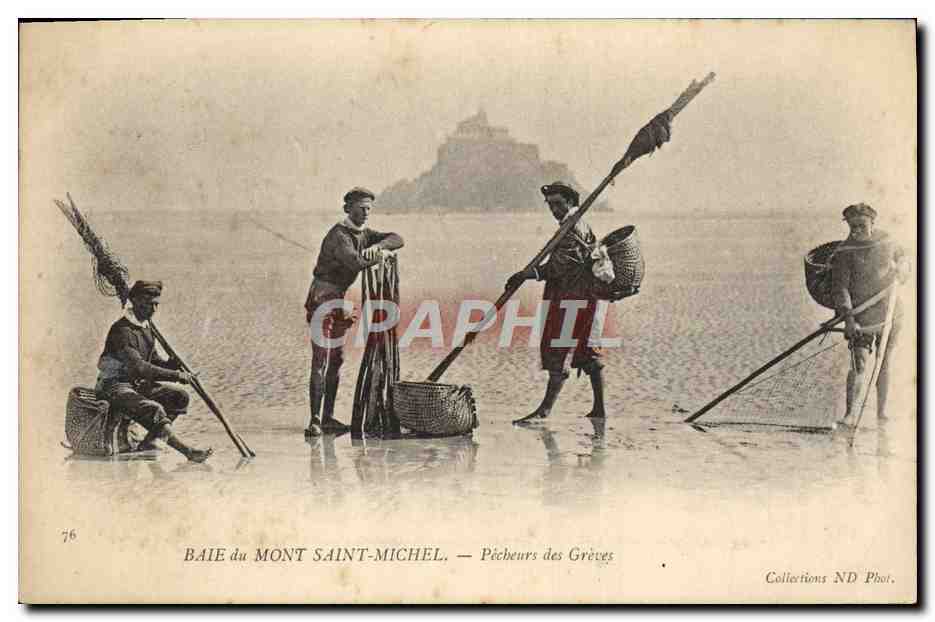 Baia del Mont Saint-Michel — Pescatori delle Grecia — Collezioni ND Phot.