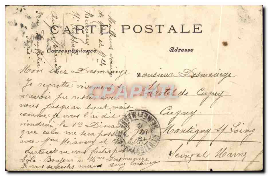 CPA Paris Ile St Louis Hotel Lauzun et le Quai d'Anjou — Verso
