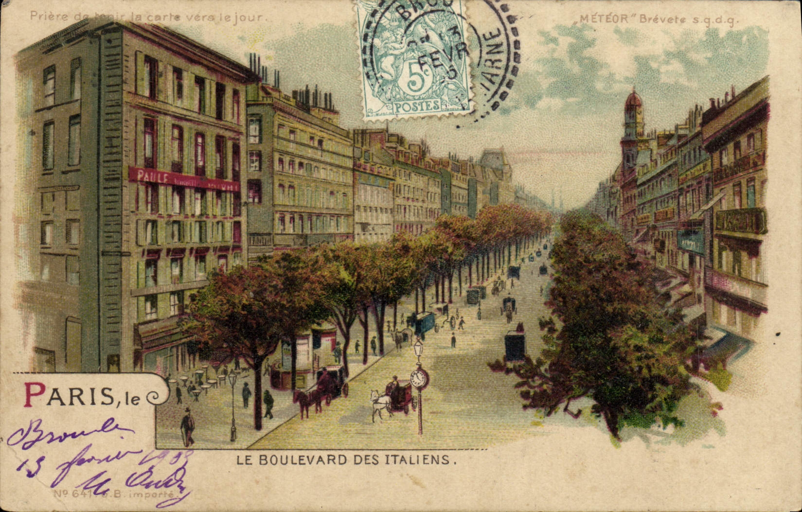 CPA Paris Le Boulevard des Italiens