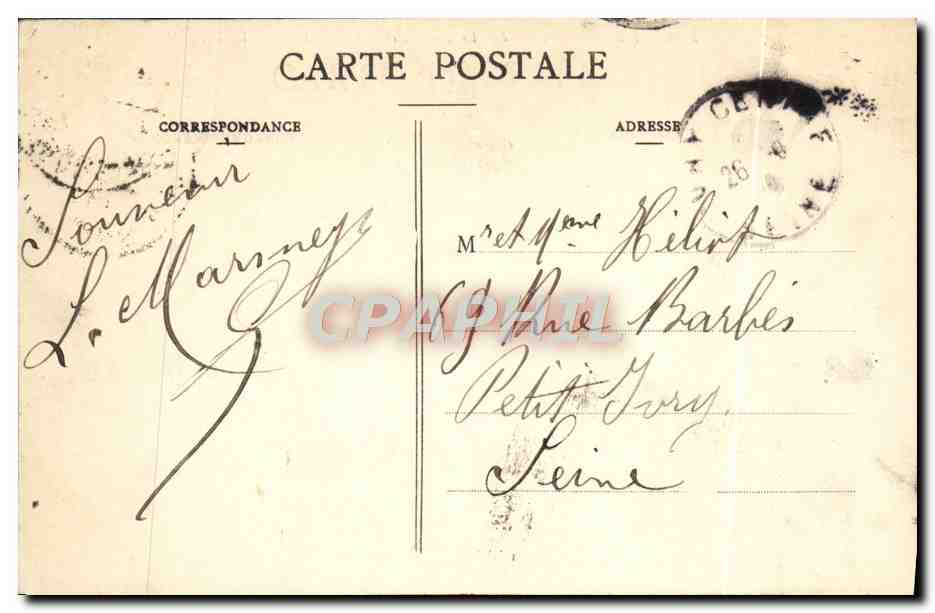 CPA Angers Place du Ralliement Le Theatre et le Grand Hotel — Rückseite