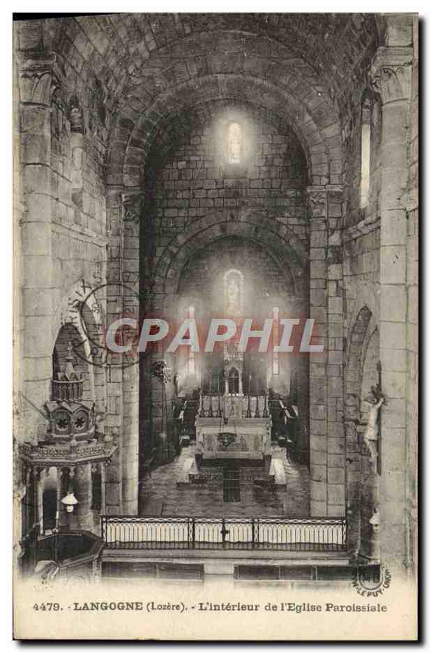 CPA Langogne L'interieur de l'Eglise Paroissiale